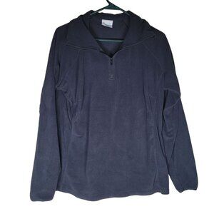 Columbia Fleece Pullover Black Quarter‎ Zip Lightweight Womens XL